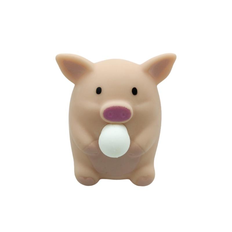 Милая маленькая свинка, игрушка-сквиши, снимайте стресс и расслабляйтесь с забавным пусканием пузырей!