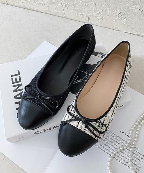 Odr Sherried Tweed Flats_2Color 1Cm Odrd240001-1