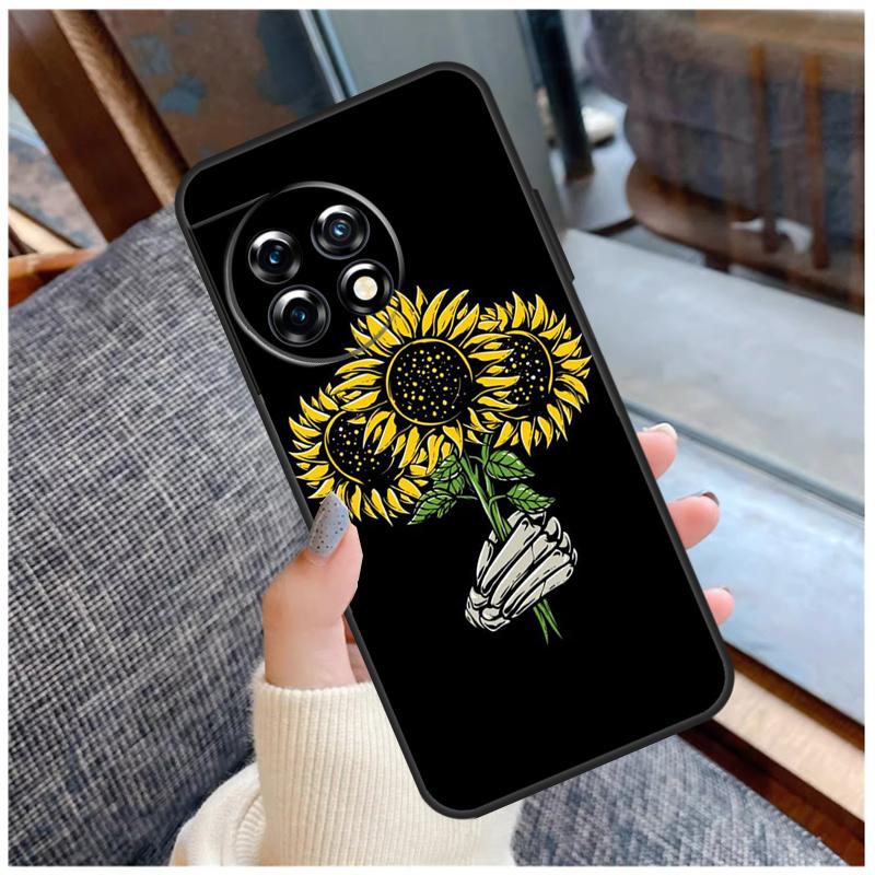 Красивый желтый чехол с подсолнухом для OnePlus 13R 13T 12R 10R 10T 15 13 12 11 10 9 Pro Nord 5 CE 2 3 4 Lite N20 N30 Чехол