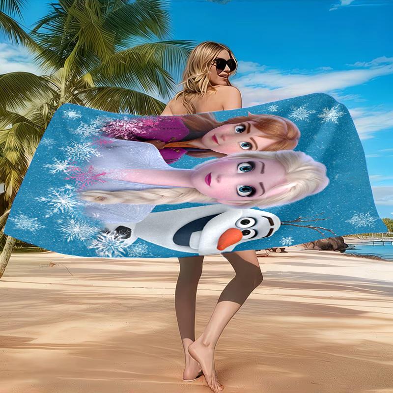 Ice Queen Artwork Printed Microfiber Beach Towel, Soft And Absorbent, Quick-Dry, Ideal for Summer Travel, Beach Essential, Swimming Pool