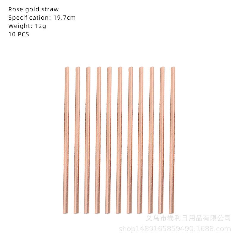 Bride-To-Be Rose Gold Themed Decorative Party Supplies Set Bachelorette Party Venue Arrangement Paper Plates Paper Cups