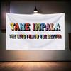 Флаг Рок-музыки 3x5 футов Для фанатов Tame Impala Баннер HD-печать Латунные люверсы Декор стены гаража, спальни, гостиной, общежития Гобелен