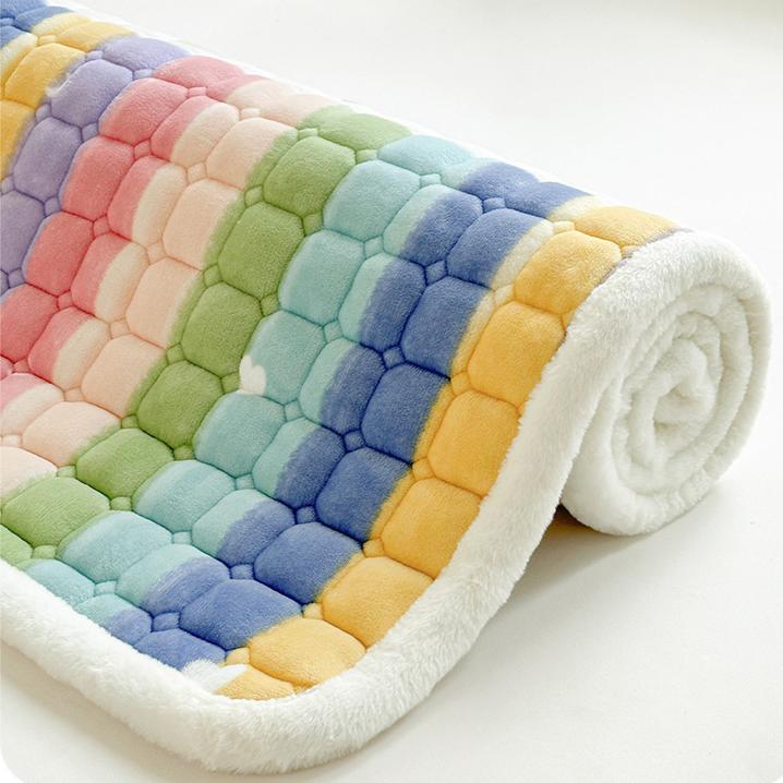 Матрас-подушка из молочного бархата для домашнего использования, зимний коралловый бархатный матрас для тепла и утолщения