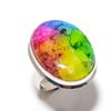 Rainbow Solar Quartz Handmade 925 Sterling Silver Ring Size 11 B7B97