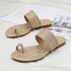 Летняя новая женская обувь 2024 года, модные повседневные пляжные тапочки, удобные женские сандалии и тапочки на плоской подошве