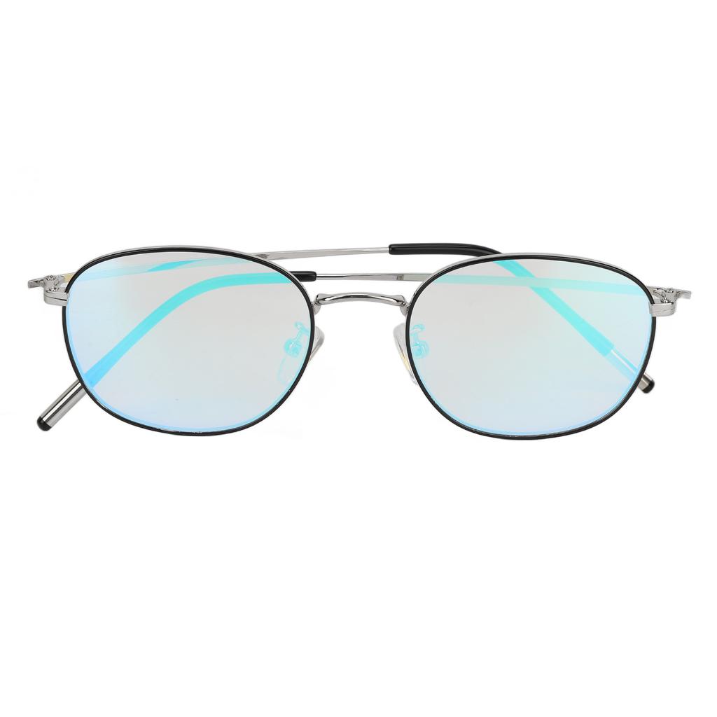 Очки для дальтоников Двустороннее покрытие Очки для дальтоников красного и зеленого цветов для перехода дороги Серебристо-черные