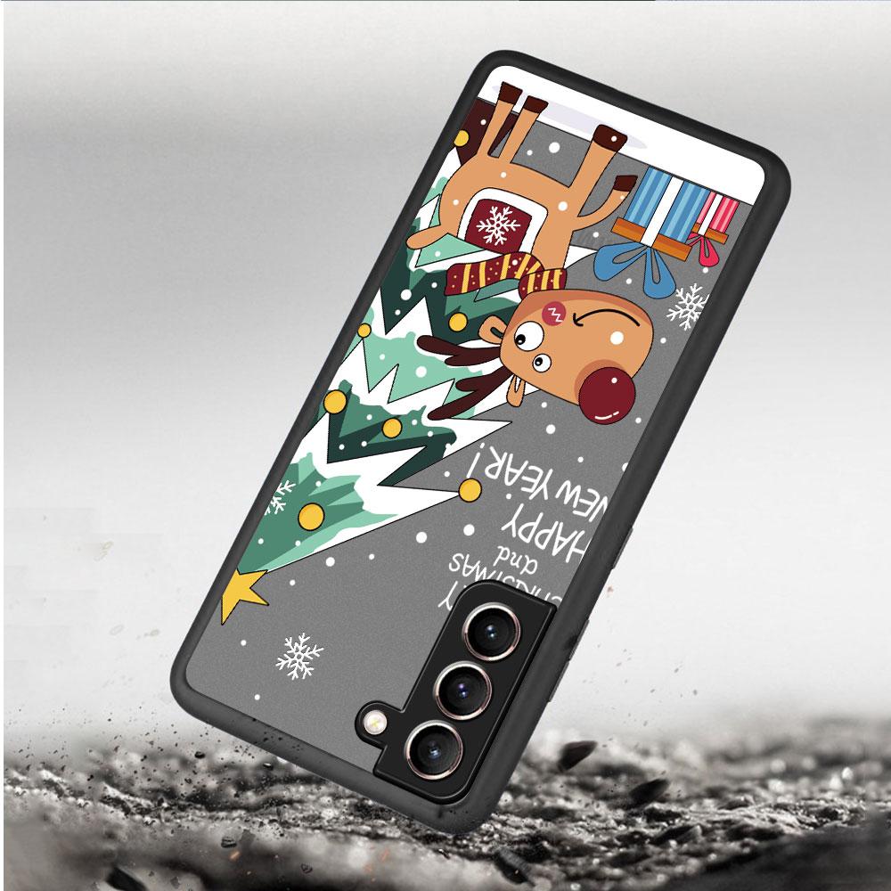 Новогодний матовый чехол для Samsung Galaxy S22 S20 S21 FE S10 S9 Plus S8 Capa Note 20 Ultra 10 Lite Phone Fundas