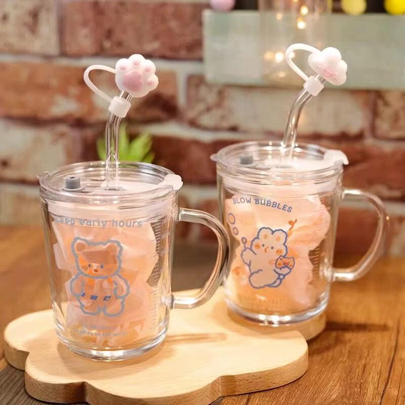 ZISIZ Children's Graduated Glass Milk Cup