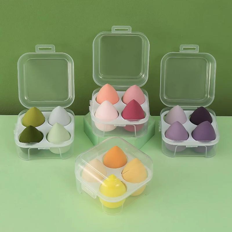 4/8/16pcs Fashion Sponge Makeup Puff Dry And Wet Dual-Purpose Makeup Egg Puff Makeup Egg Sponge Ball Super Soft Makeup Egg Box