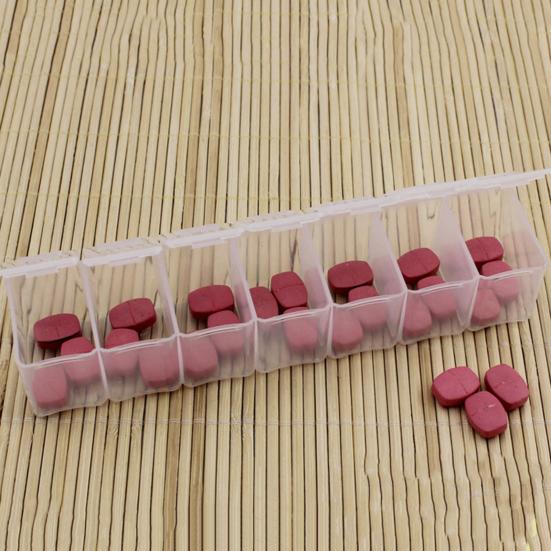 Tablet Boxes 7 Compartments Storage Open Buckle Design Visible Pill Organizers for Office