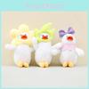 Adorable Shaking Sound Sunflower Duck Plush Keychain Soft Yellow Toy