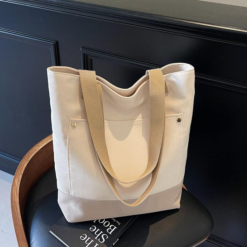 Women's Bag Student Canvas Bag New Simple Large-capacity Shoulder Bag Casual Portable Tote Bag