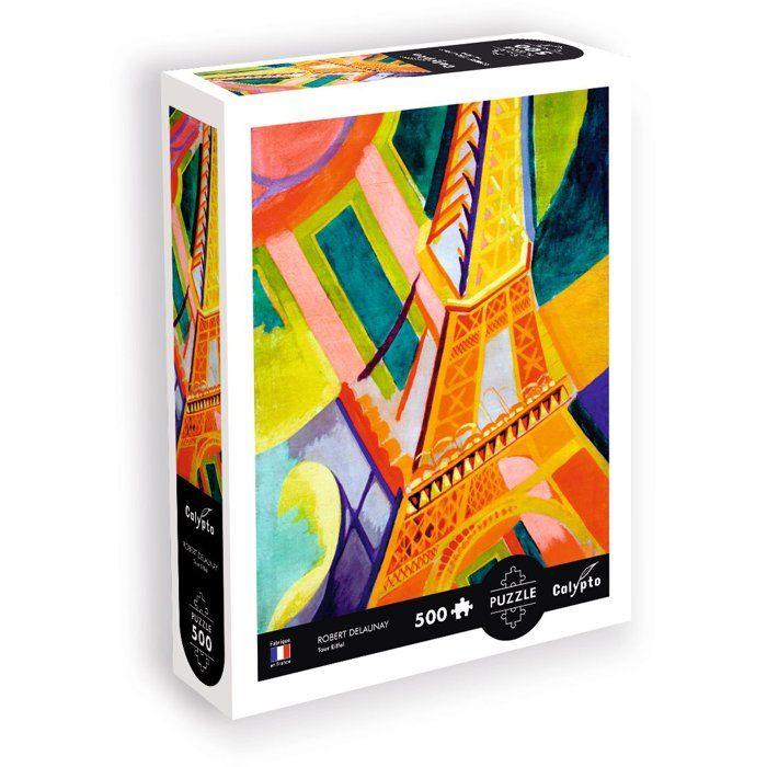 Puzzle - SENTOSPHERE - Calypto - 500 pieces - Tour Eiffel - Robest Delauney - Toucher soyeux - Des 8 ans