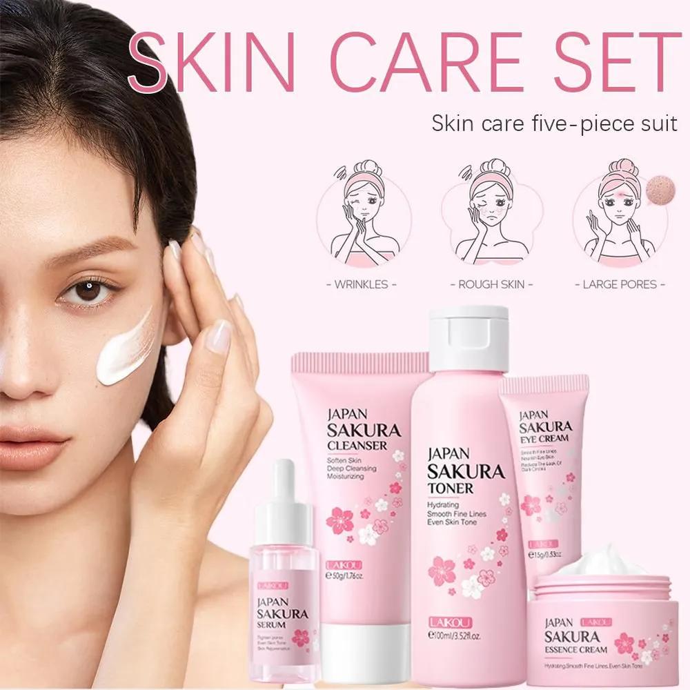 Sakura skin care set , skin care moisturizing and cosmetics five-piece set