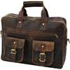 New Leather Briefcase 16 Inch Laptop Messenger Bag For Men and Women Handmade Vintage Satchel Office Shoulder Bag, Brown