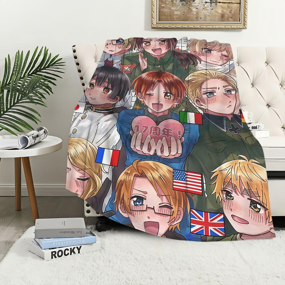 Плед Для Hetalia Мягкий Плед для Пикника Мира Кровать Диван Дом Группа Спальня Уютный Теплый Звезды Комфортный