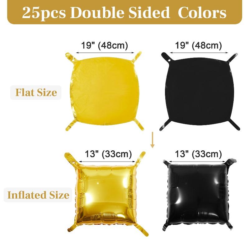 Multi-Color Double-sided Square Block DIY Background Wall Aluminum Film Balloons for Birthday Parties Wedding Background