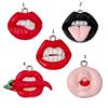 10pcs Sexy Red Vampire Mouth Lip Resin Charm for Jewelry Making Findings Cute Earring Keychain Pendants DIY Flatback