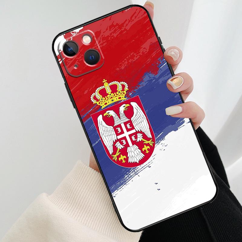 Флаг Сербии Сербский чехол для телефона Для iPhone 17 Pro Max 16 15 14 11 12 13 Pro Max mini 15 16 Plus 16e 17 Air Cover