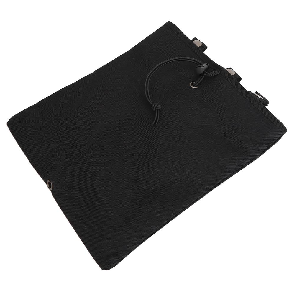 Dump Pouch Black Drawstring Pouch Large Capacity Oxford Cloth Easy Attach Combat Bag for Hiking Cycling Camping