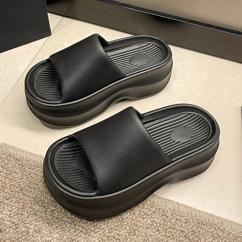 Модные Shevalues Новые Летние Женские Платформенные Шлепанцы на Каблуке Пляжные Шлепанцы Модные Плоские Сандалии Уличные Мягкие Облачные Домашние Туфли Для Женщин