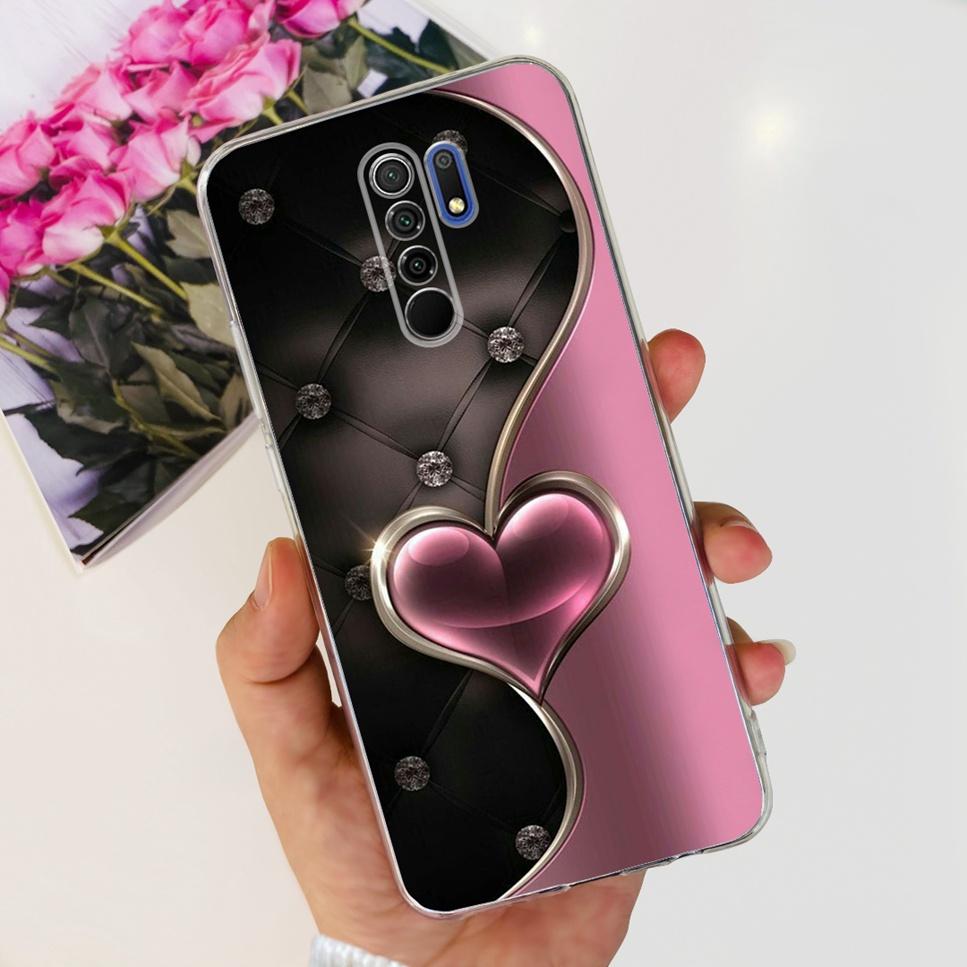 New For Xiaomi Redmi 9 Case Cute Cat Luxury Flower TPU Soft Silicone Clear Cover For Xiaomi Redmi 9 9A 9a 6.53"Bumper Phone Case