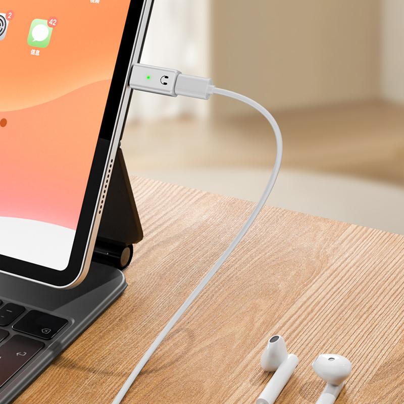 Новый Type-C Проводной Аудио Адаптер AUX для Наушников для Lightning для iPhone для iPad для Macbook Ноутбука Преобразователь Проводной Гарнитуры OTG