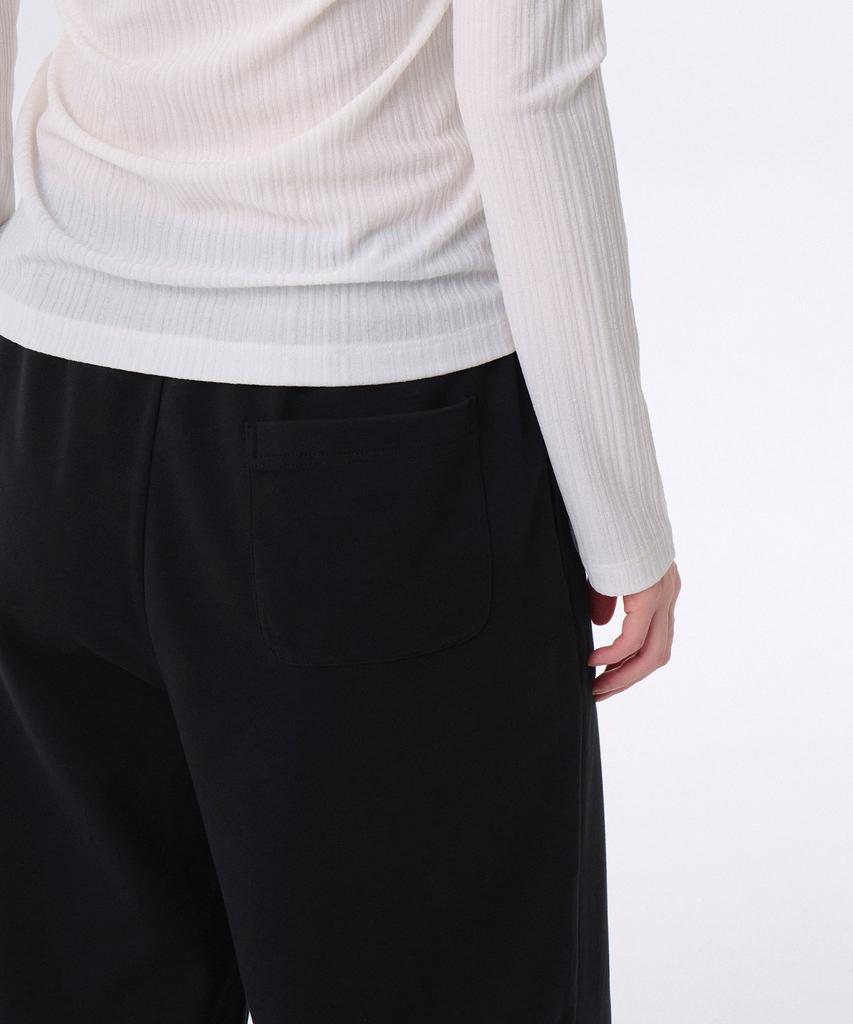 MUSINSA STANDARD WOMAN [Cooltandard] Women'S Deep Tuck Variable Wide Lounge Sweatpants [Black]