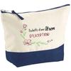 Trousse de maquillage - PLANETEE - Pochette fond bleu «Atsem d'exception» - Grand format - Coton - Impression HD France