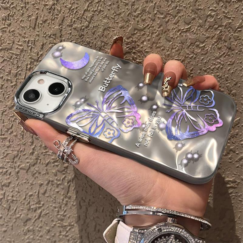 Лунная бабочка Водяная рябь Подходит для Apple 15 Чехол для мобильного телефона 14promax13 Полный комплект для iPhone 12