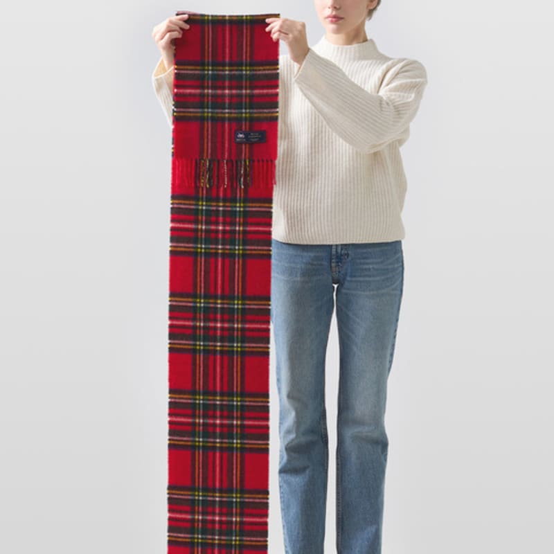 ABRAHAM MOON Шарф из мериносовой шерсти 25 см - Темно-угольный