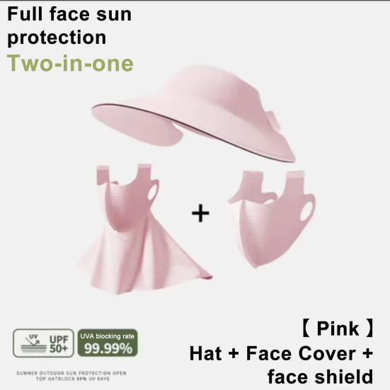 Женская шляпа с защитой лица, солнцезащитная дышащая однотонная шляпа от солнца