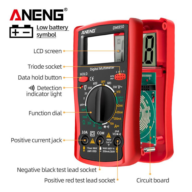 ANENG DM850 Digital Multimeter+BT173 High-Precision Voltage And Current Measurement Battery Tester Electrician Maintenance Kit