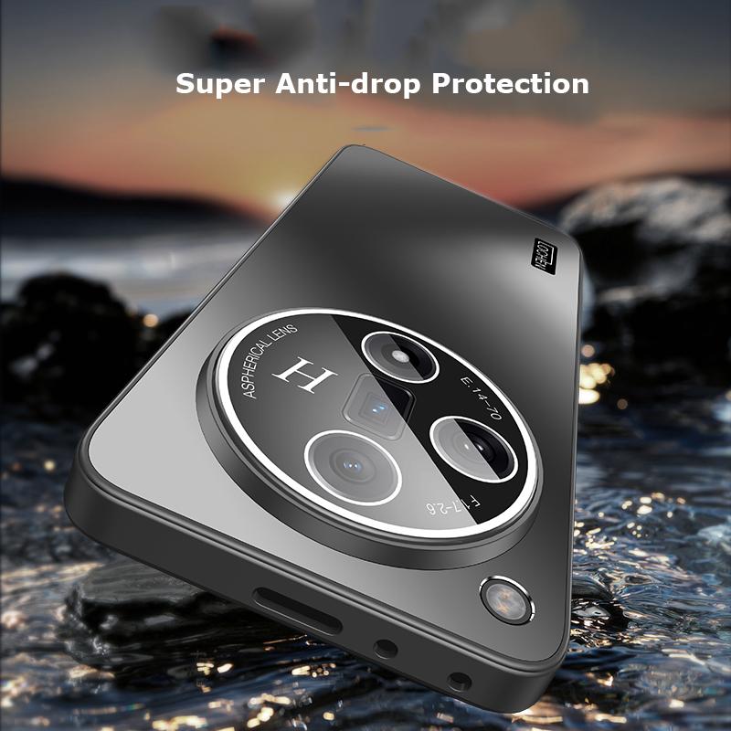 Для Oppo Find X7 X6 Pro Ultra Dazzle Plating PC Shell Camera Full Cover с пленкой для объектива Super Anti Drop Silica gel Edge Anti-slip Case Protector