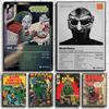 Рэперская хип-хоп рок-группа MM Food Mask MF Doom Comic Альбом Плакат Эстетический холст для настенного искусства Гостиная Украшение дома
