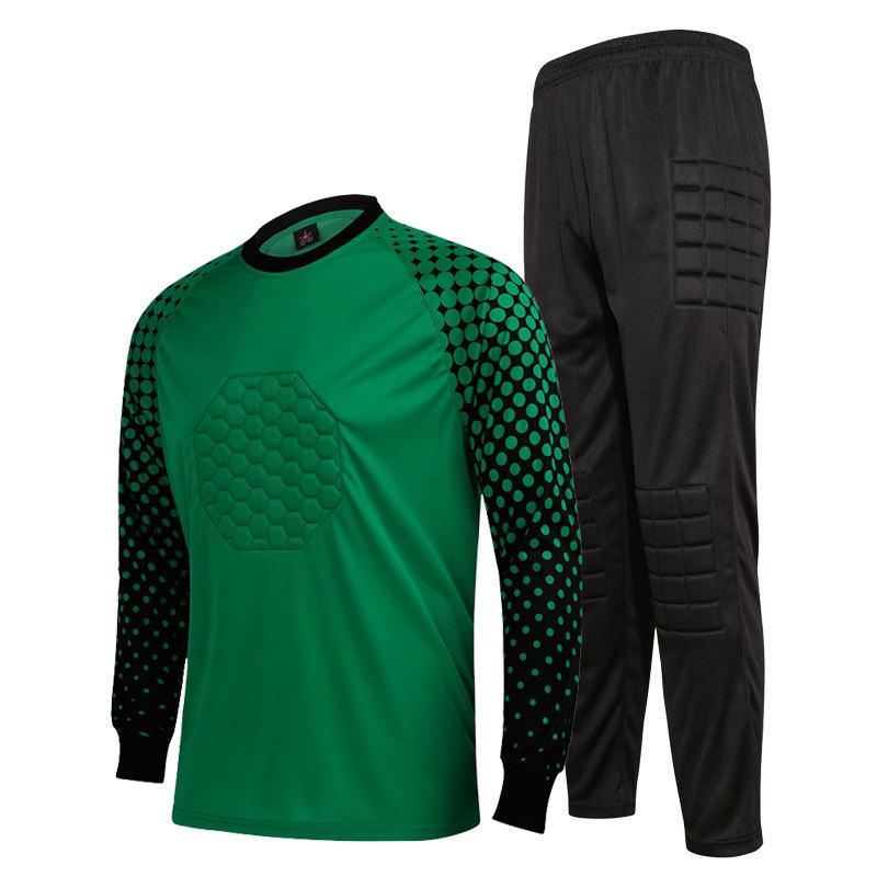 Long Sleeve Padded Goalkeeper Jersey Set for Adults and Kids