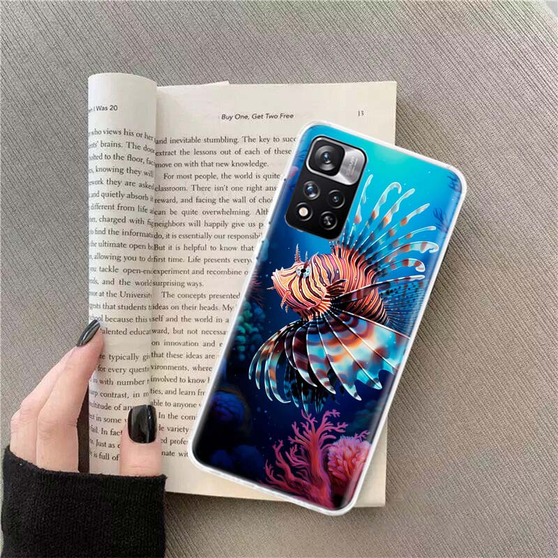Чехол для телефона с рыбой-клоуном в море или океане Для Redmi Note 13 12 Pro Plus 14 15 Pro 5G 11 11T 11E 11S 10 Pro 10S 9 9S Чехол Cell C