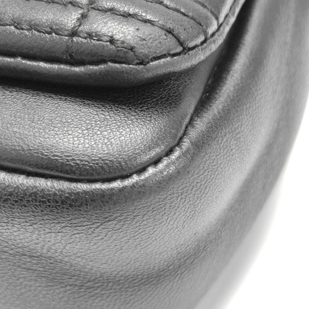 [Pre-Owned] Lola Bag TB Logo Quilted Metal Chain Color Block Lambskin Crossbody Shoulder Bag - Very Good #XI76B9