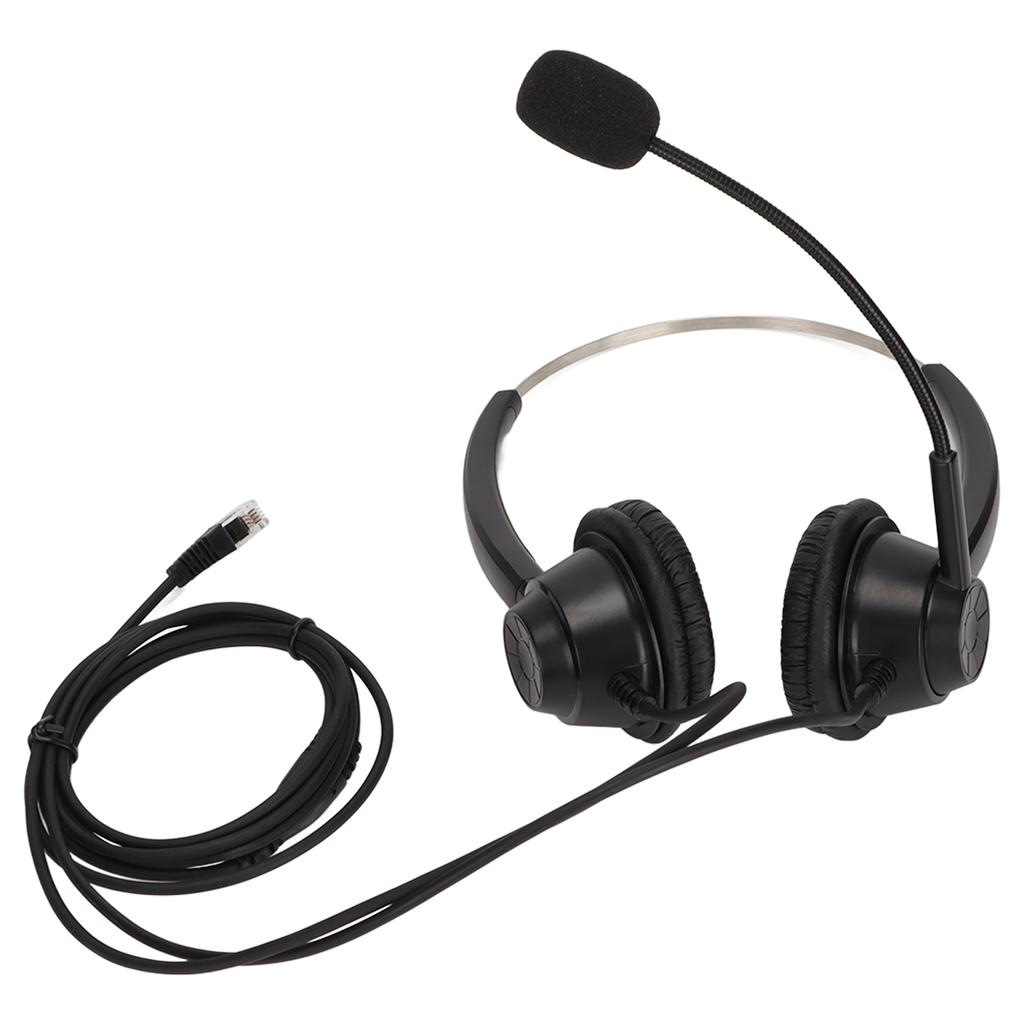 H360DRJ Binaural Phone Headphone Black Noise Canceling Double Sided Headset for Call Centers Online