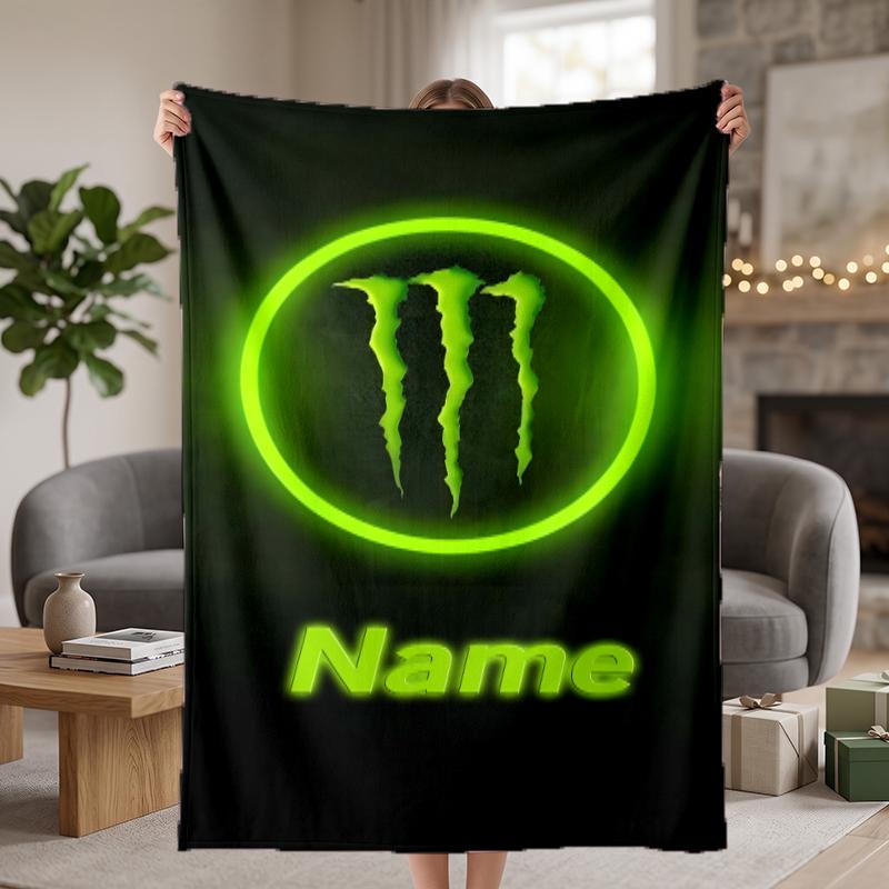 monster Custom Flannel Blankets Soft Warm Cozy Throws for Home Decor Holiday Gifts