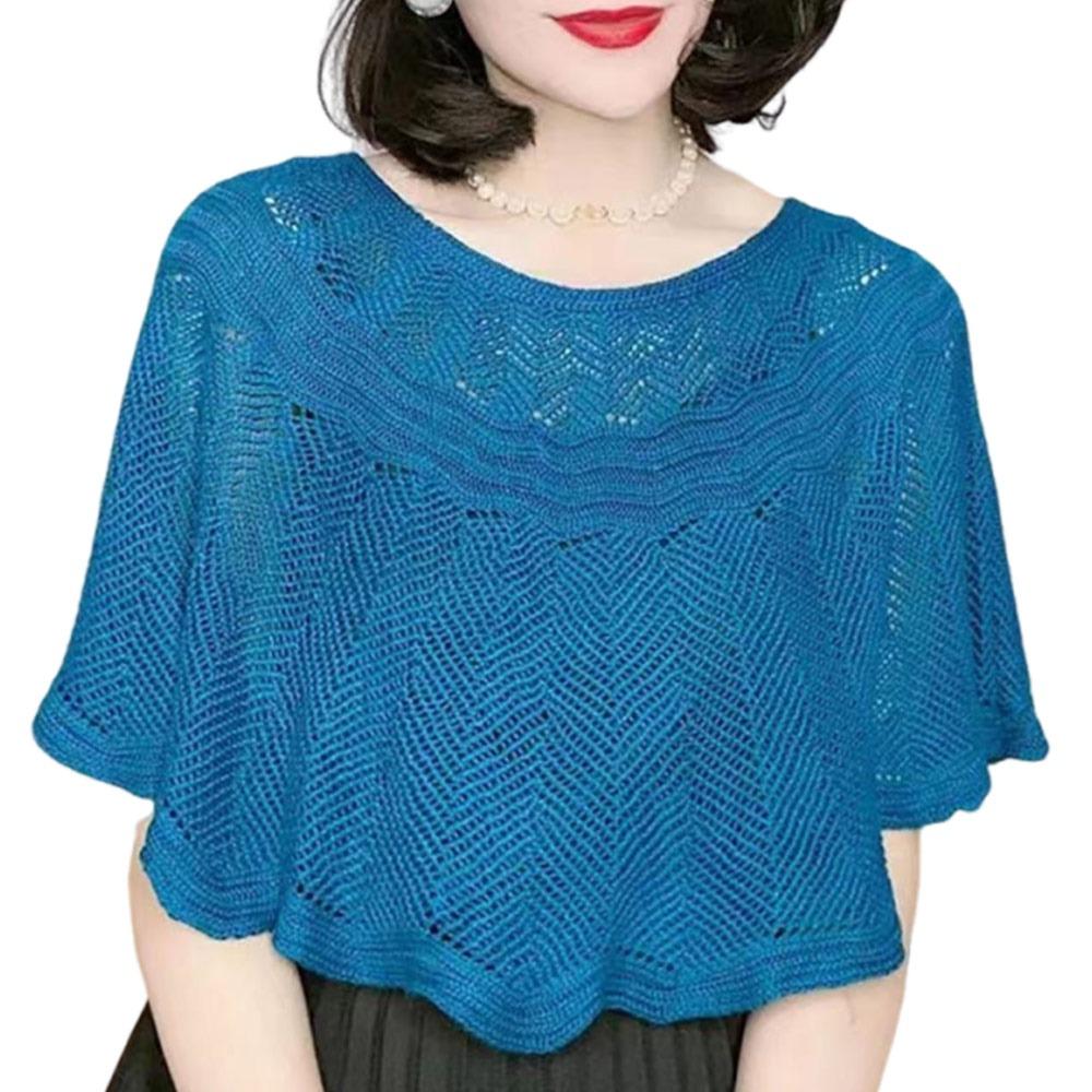 Solid Color Knit Cover Hollow Design Warm Scarves Fashion Knitted Shawl Korean Style