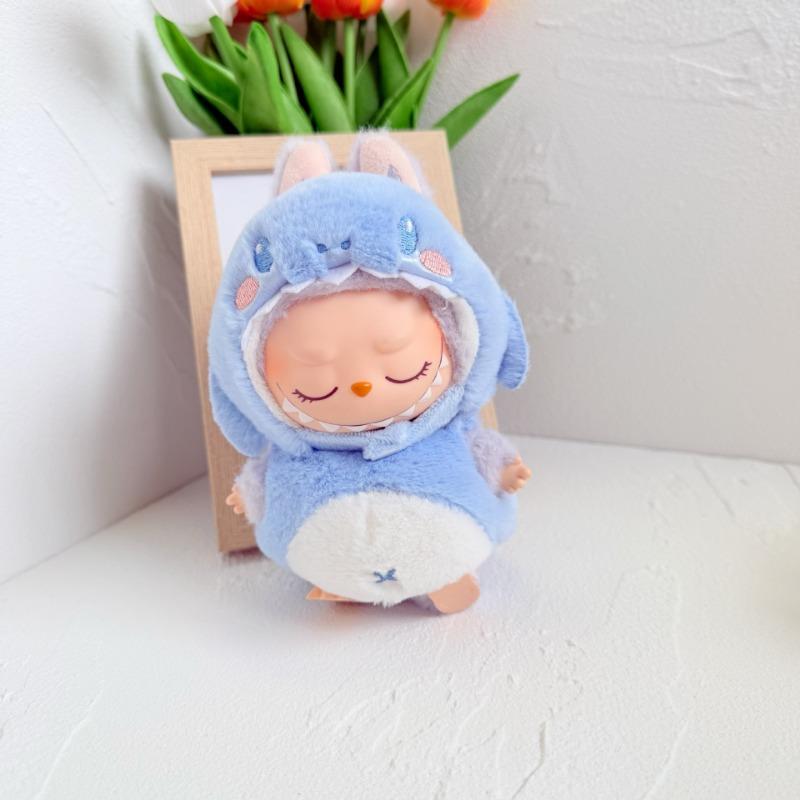 Только ткань для кукольной одежды 17 см Labubu Мини-плюшевая кукла Набор одежды Милый костюм Тоторо Мультяшная виниловая кукла K-pop Идол Кукла Аксессуары для одежды