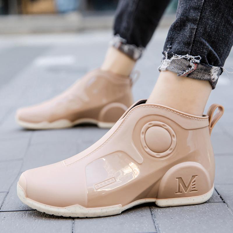 Модные мужские резиновые сапоги для рыбалки на открытом воздухе, нескользящие резиновые сапоги в стиле панк, водонепроницаемые, прочные, блокирующие воду и дождь, размер 39-44