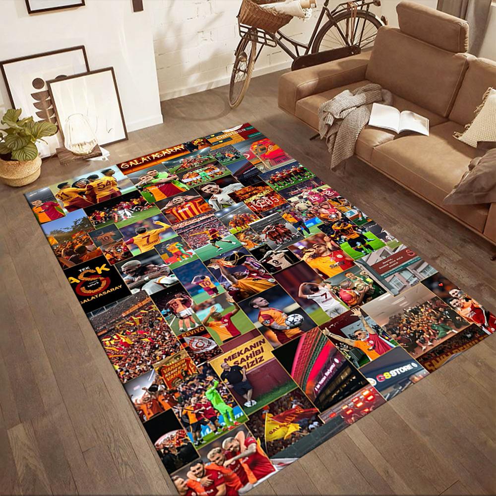 Galatasaray 95 Floor Mat Design for Foyer Game Room Balcony Hallway Anti-slip Rug Office home decor Perfect Gift for Women/Men