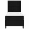 Boxspring Bed with Pillow and Headboard Black 190 x 90 cm Fabric