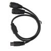 High Accuracy DIN 5 Pin Male to 2 DIN 5 Pin Female Cable Y Splitter Cable  Audio Signal Routing