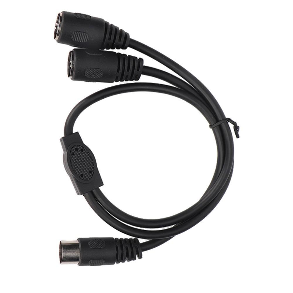 High Accuracy DIN 5 Pin Male to 2 DIN 5 Pin Female Cable Y Splitter Cable Audio Signal Routing