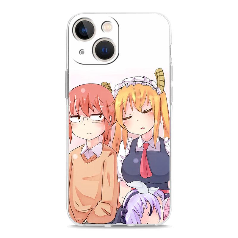 Dragon Maid Anime для iPhone 14 13 11 12 Pro Max X XR XS чехол для iPhone 14 7 8 Plus SE прозрачный мягкий силиконовый чехол Fundas