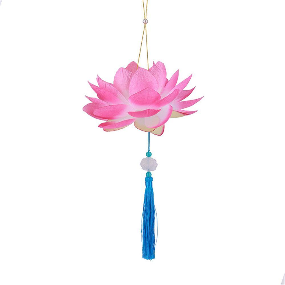 Flower Lantern Chinese Portable Lotus LED Lantern Mid-Autumn Lantern Lotus Light Festival Lantern