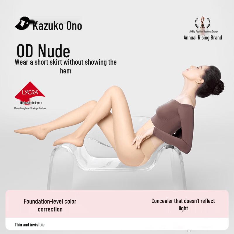 Бесшовные прозрачные чулки Ono Kazuko с защитой от зацепок (2-Pack)